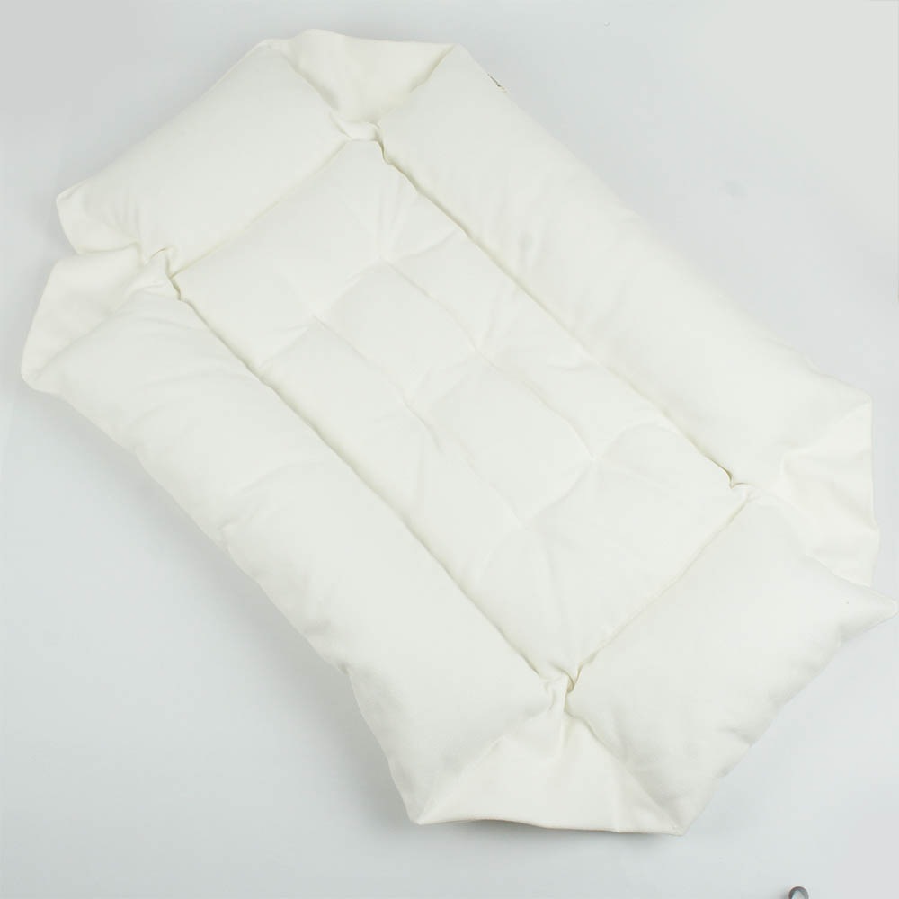 カミカミ大好きちゃん用 ８号帆布生地 キャリークッションベッド/クレートクッション オフホワイト Mサイズ