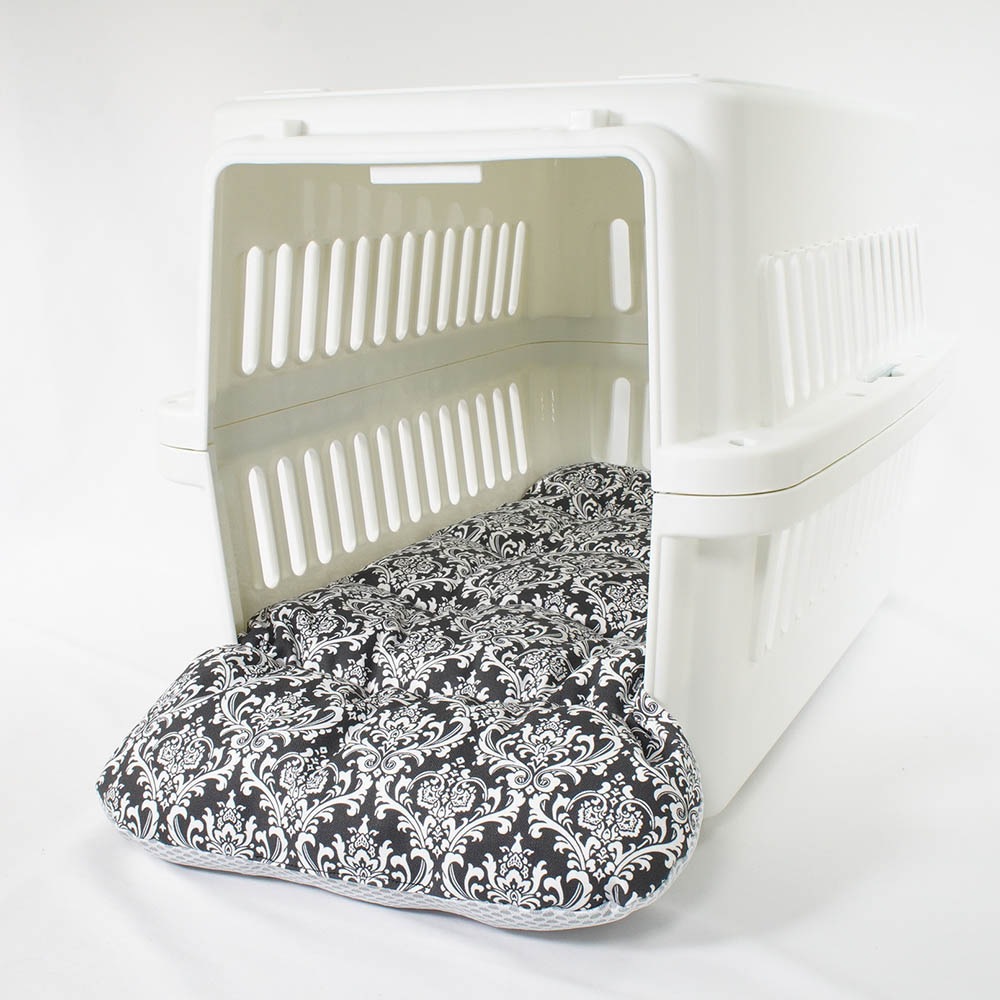 夏用 あごのせ縁無しクッション iCOLD 接触冷感 ダマスク モスブラック Mサイズ