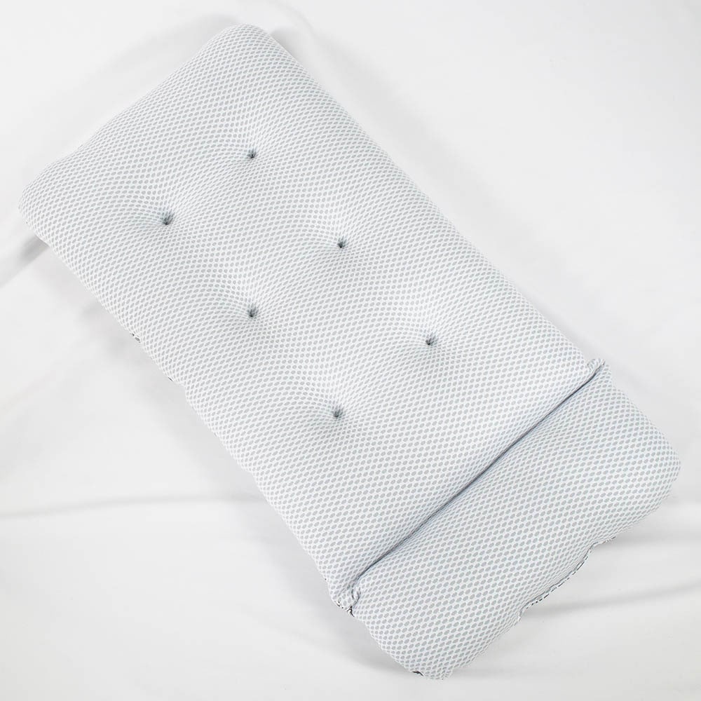 夏用 あごのせ縁無しクッション iCOLD 接触冷感 ダマスク モスブラック Mサイズ