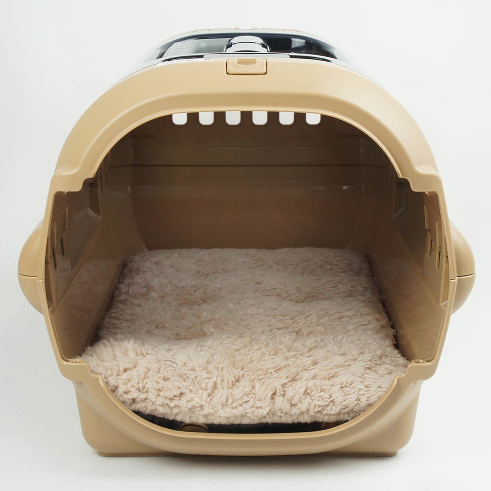 縁無しクッションベッド/クレートクッション マカロンチョコファー Sサイズ