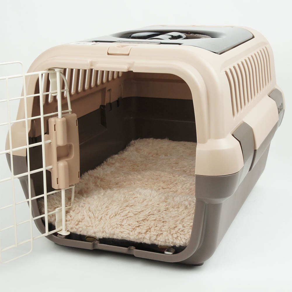 縁無しクッションベッド/クレートクッション マカロンチョコファー Sサイズ