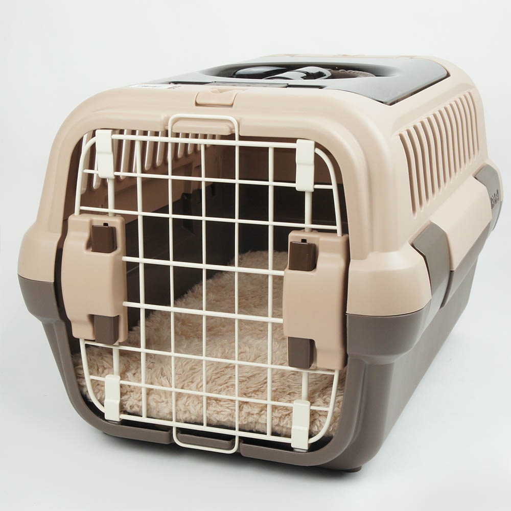 縁無しクッションベッド/クレートクッション マカロンチョコファー Sサイズ