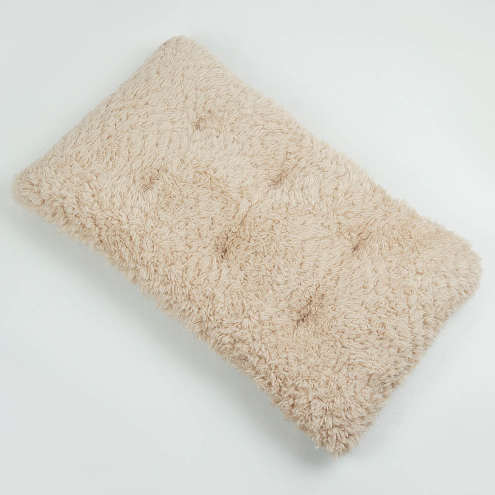 縁無しクッションベッド/クレートクッション マカロンチョコファー Sサイズ