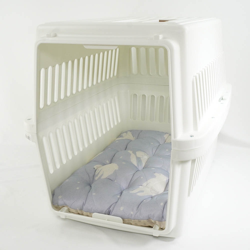 【500円OFF】DOME3ラージ用クッションセット 夏用ぷくぷく あごのせクッション＋夏用縁無しクッションベッド Lサイズ 接触冷感 マーベラスクール シロクマグレー