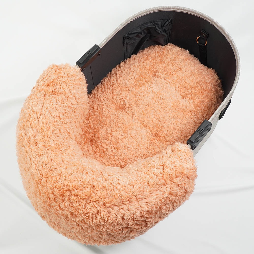 【500円OFF】DOME3レギュラー用クッションセット ぷくぷく あごのせクッション＋縁無しクッションベッド Mサイズ マカロンピンクファーコーラル