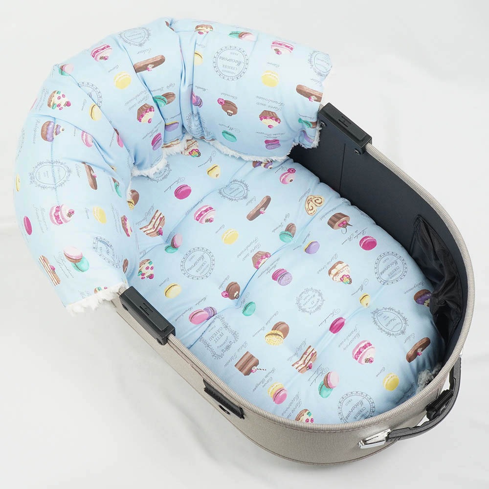 【500円OFF】DOME3レギュラー用クッションセット ぷくぷく あごのせクッション＋縁無しクッションベッド Mサイズ マカロンブルーファー