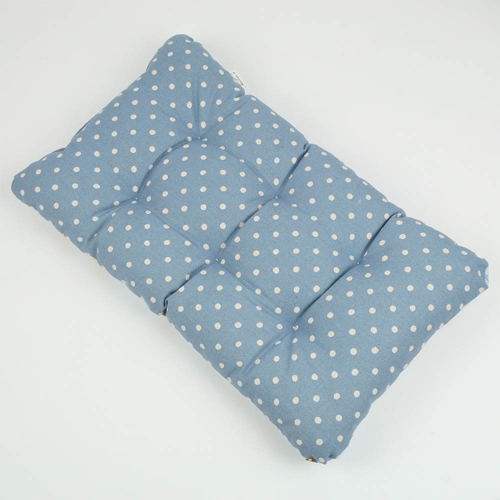 縁無しクッションベッド/クレートクッション マカロンブルードット Sサイズ