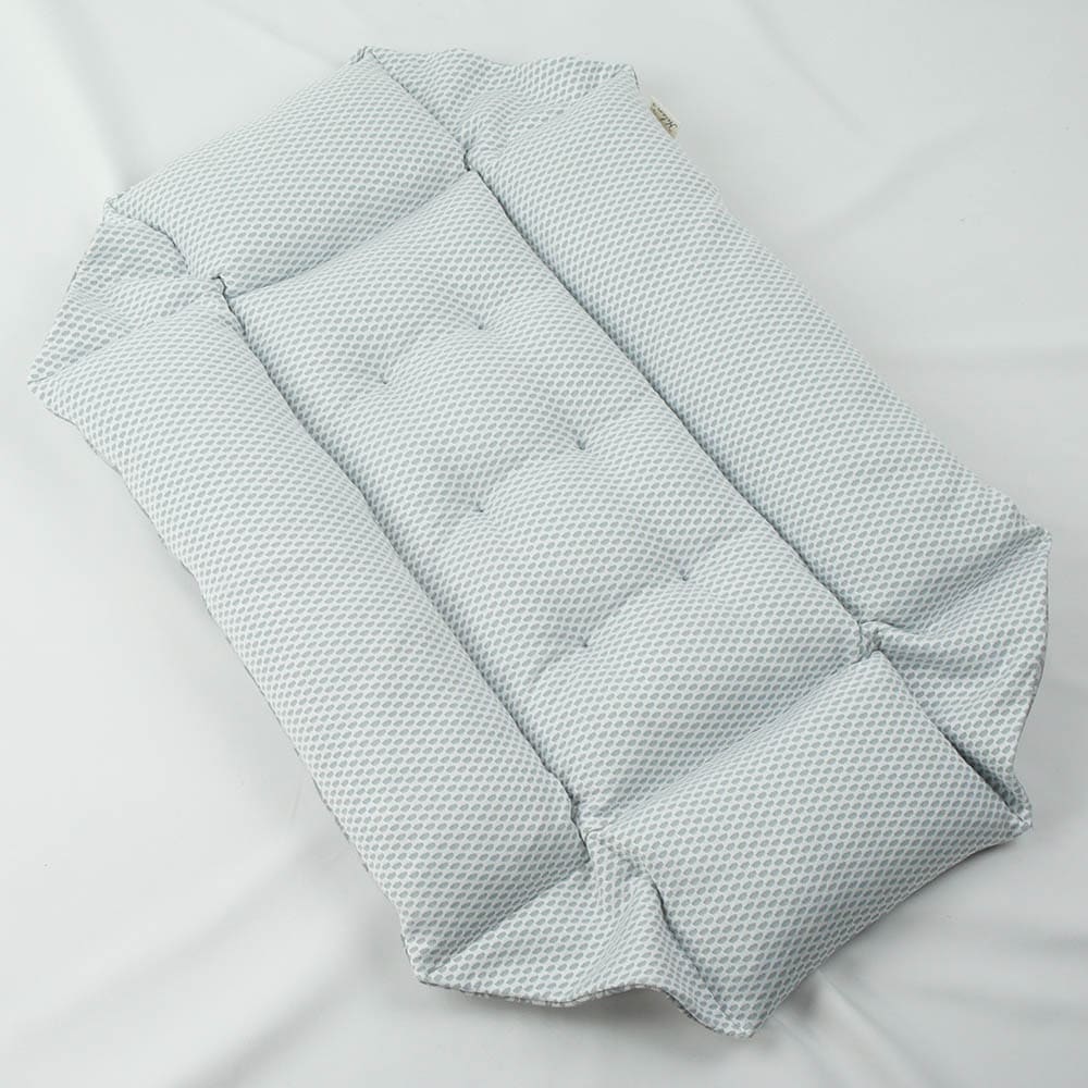 ペットが喜ぶ 夏用キャリークッションベッド iCOLD 接触冷感 ダマスク グレー Sサイズ