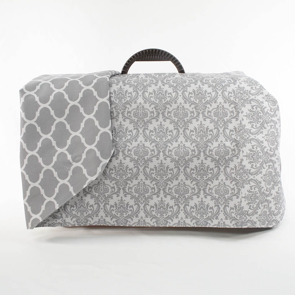 Helen's クレートカバー ダマスクグレー Sサイズ トグルボタン付き