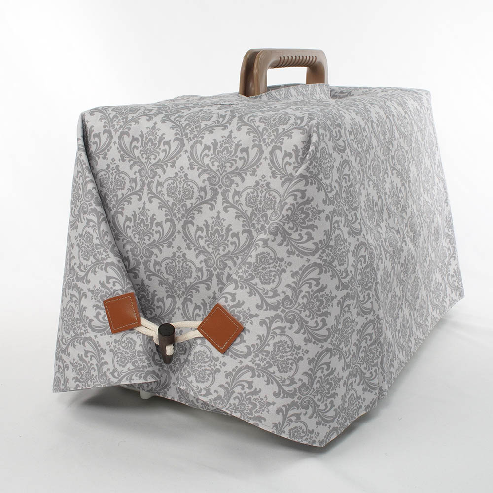 Helen's クレートカバー ダマスクグレー Sサイズ トグルボタン付き