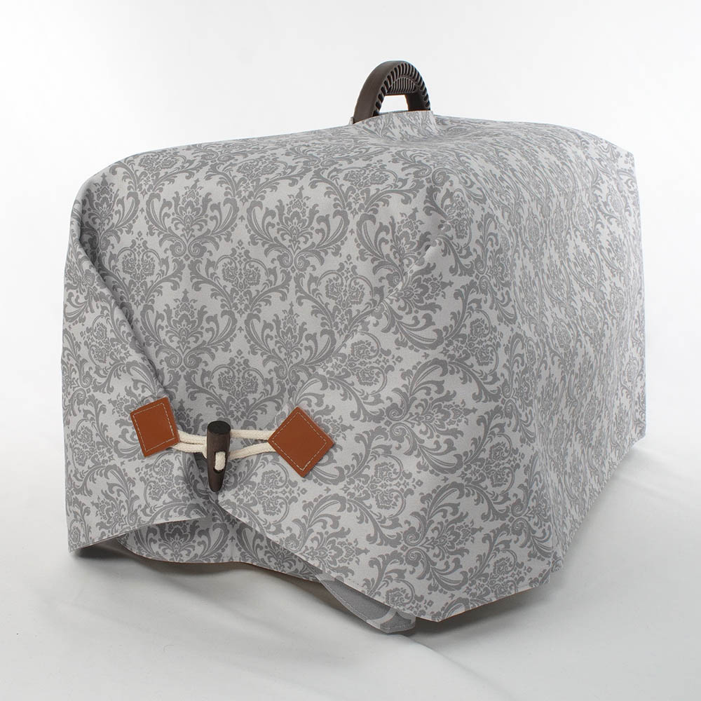 Helen's クレートカバー ダマスクグレー Sサイズ トグルボタン付き