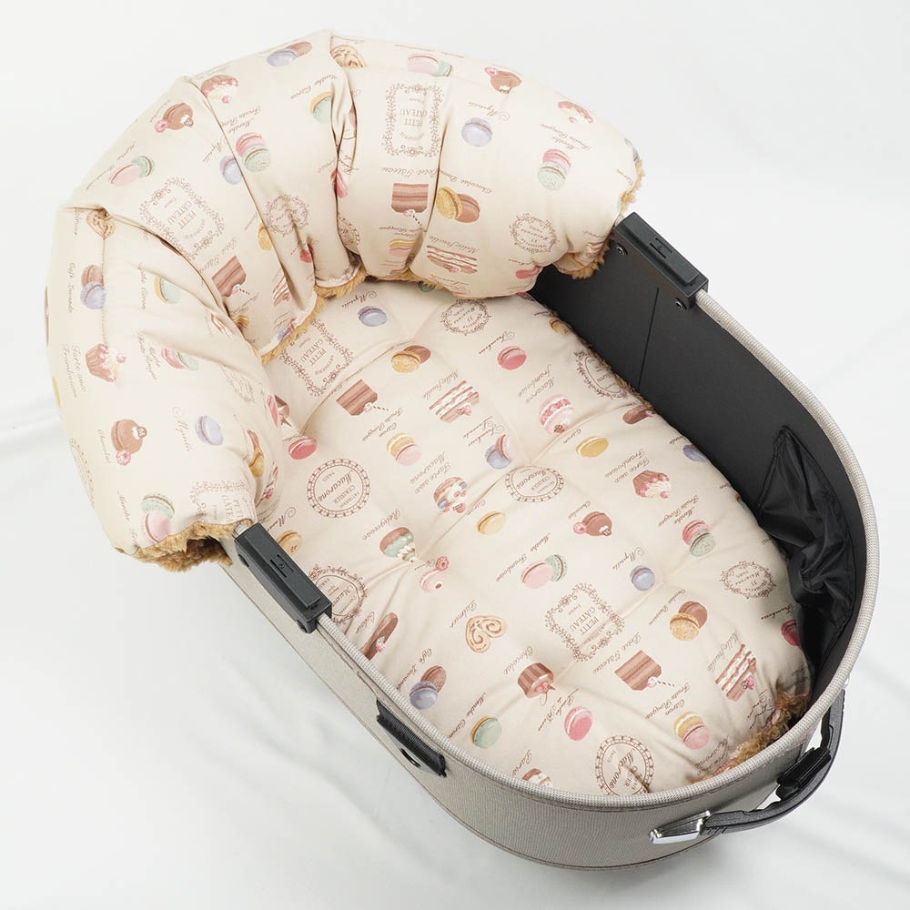 【500円OFF】DOME3レギュラー用クッションセット ぷくぷく あごのせクッション＋縁無しクッションベッド Mサイズ マカロンベージュファーキャメル