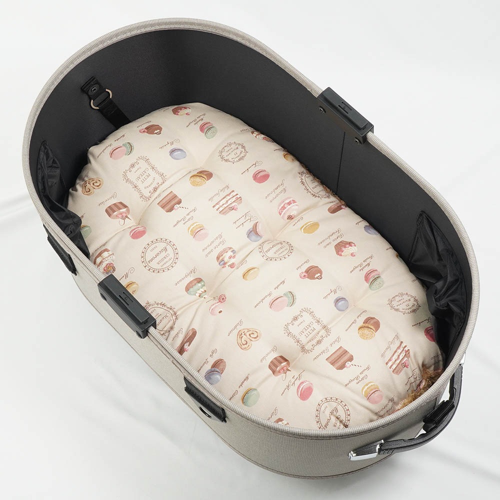 【500円OFF】DOME3レギュラー用クッションセット ぷくぷく あごのせクッション＋縁無しクッションベッド Mサイズ マカロンベージュファーキャメル