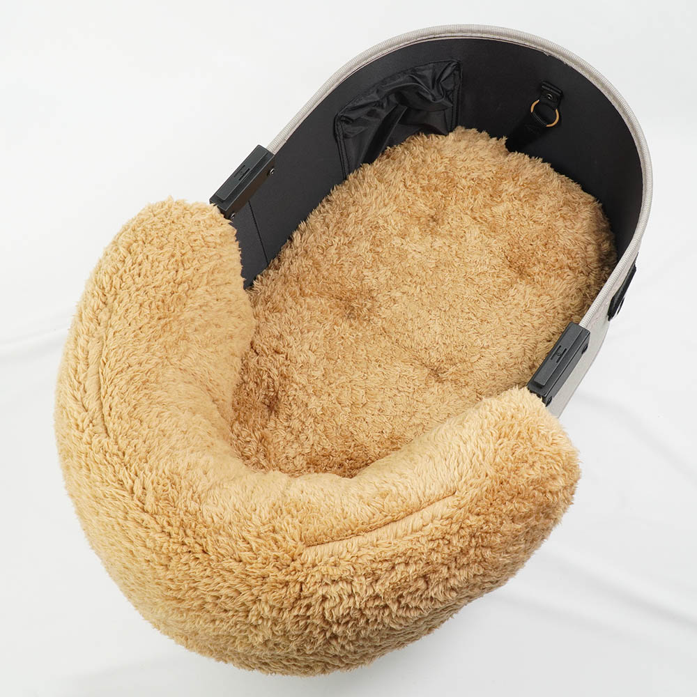 【500円OFF】DOME3レギュラー用クッションセット ぷくぷく あごのせクッション＋縁無しクッションベッド Mサイズ マカロンベージュファーキャメル
