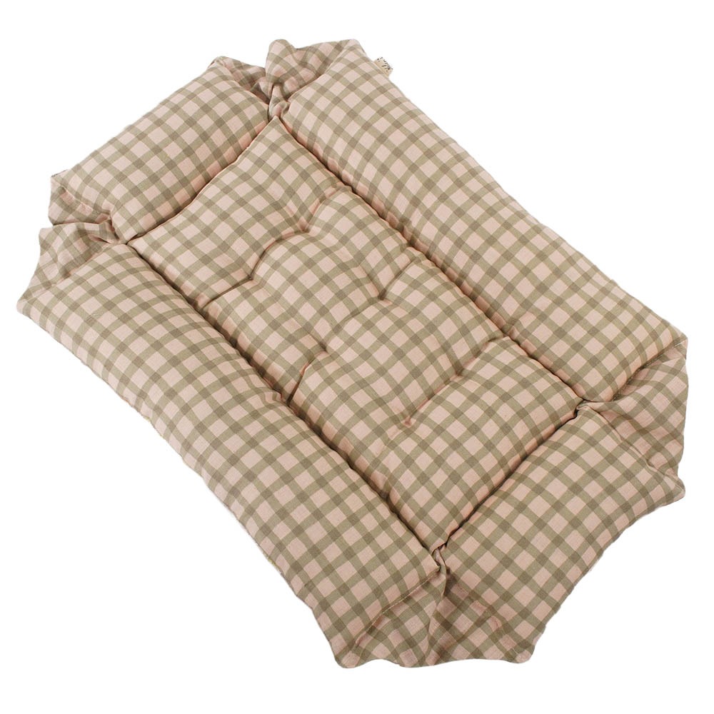 【限定品】ペットが喜ぶ キャリークッションベッド リバティプリント スモールスザンナ 両面生地バイカラーチェック Mサイズ