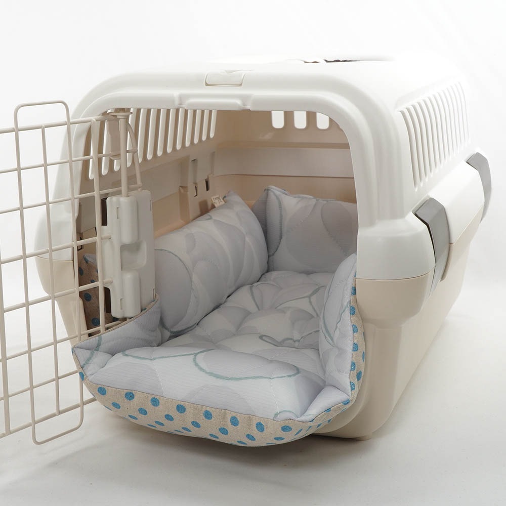 ペットが喜ぶ 夏用キャリークッションベッド 接触冷感 マーベラスクール Abuku グレー Sサイズ