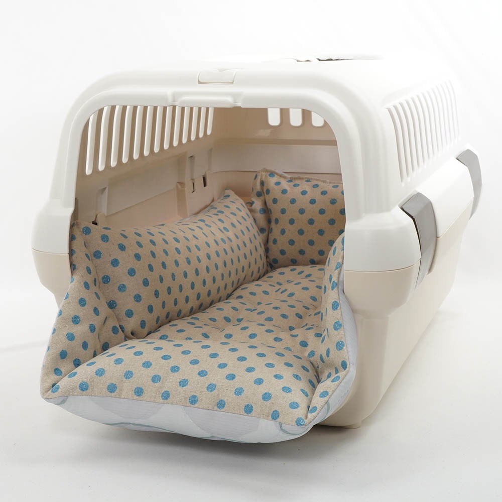 ペットが喜ぶ 夏用キャリークッションベッド 接触冷感 マーベラスクール Abuku グレー Sサイズ