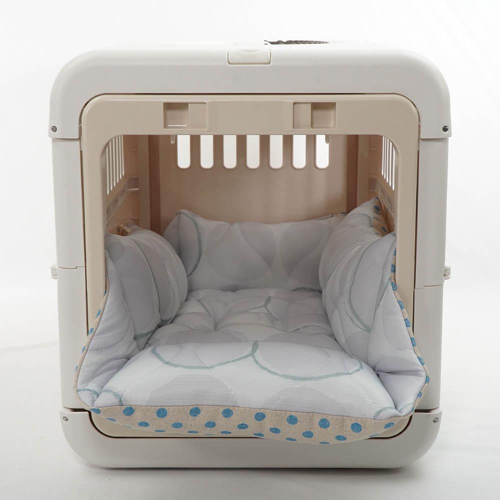 ペットが喜ぶ 夏用キャリークッションベッド 接触冷感 マーベラスクール Abuku グレー Sサイズ