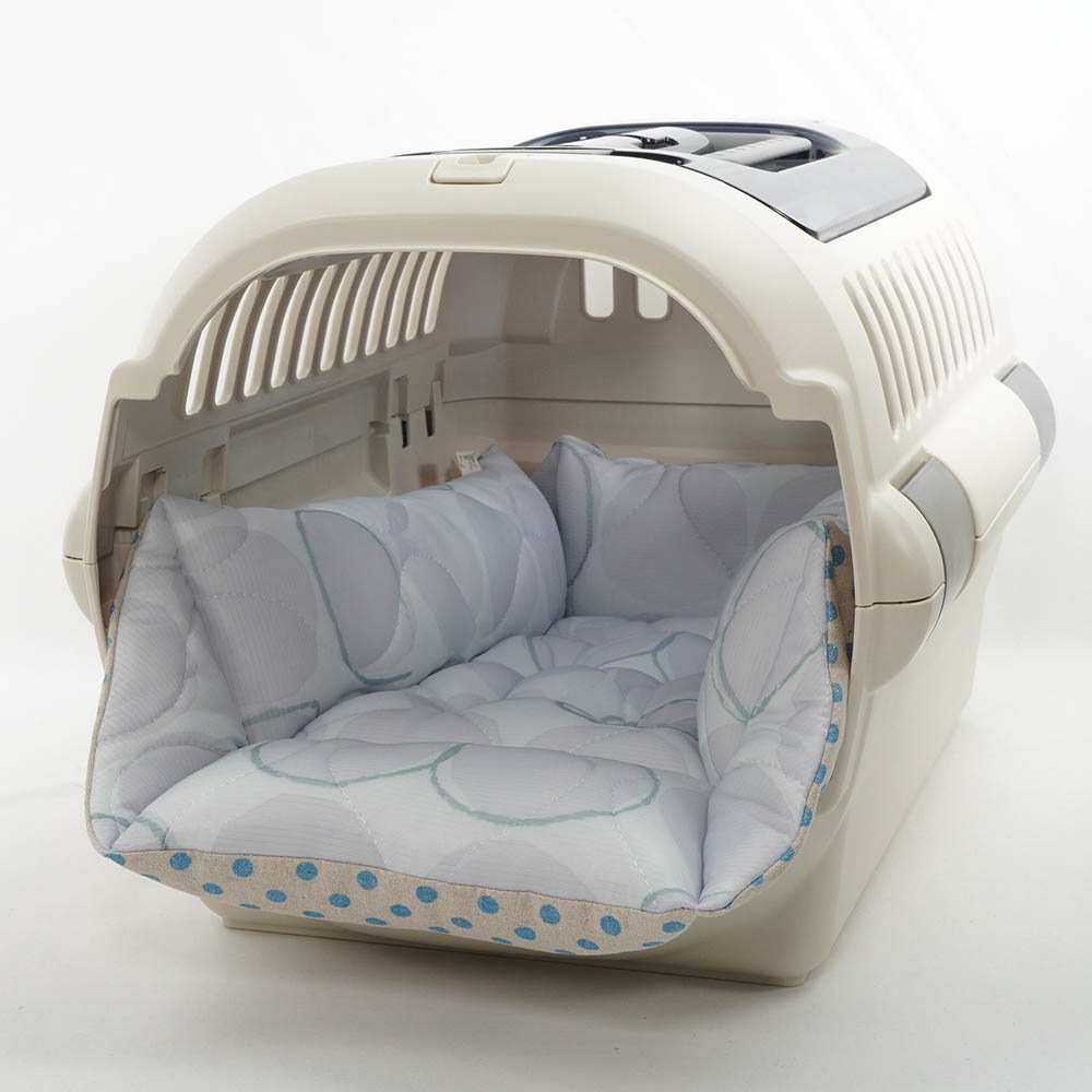 ペットが喜ぶ 夏用キャリークッションベッド 接触冷感 マーベラスクール Abuku グレー Sサイズ