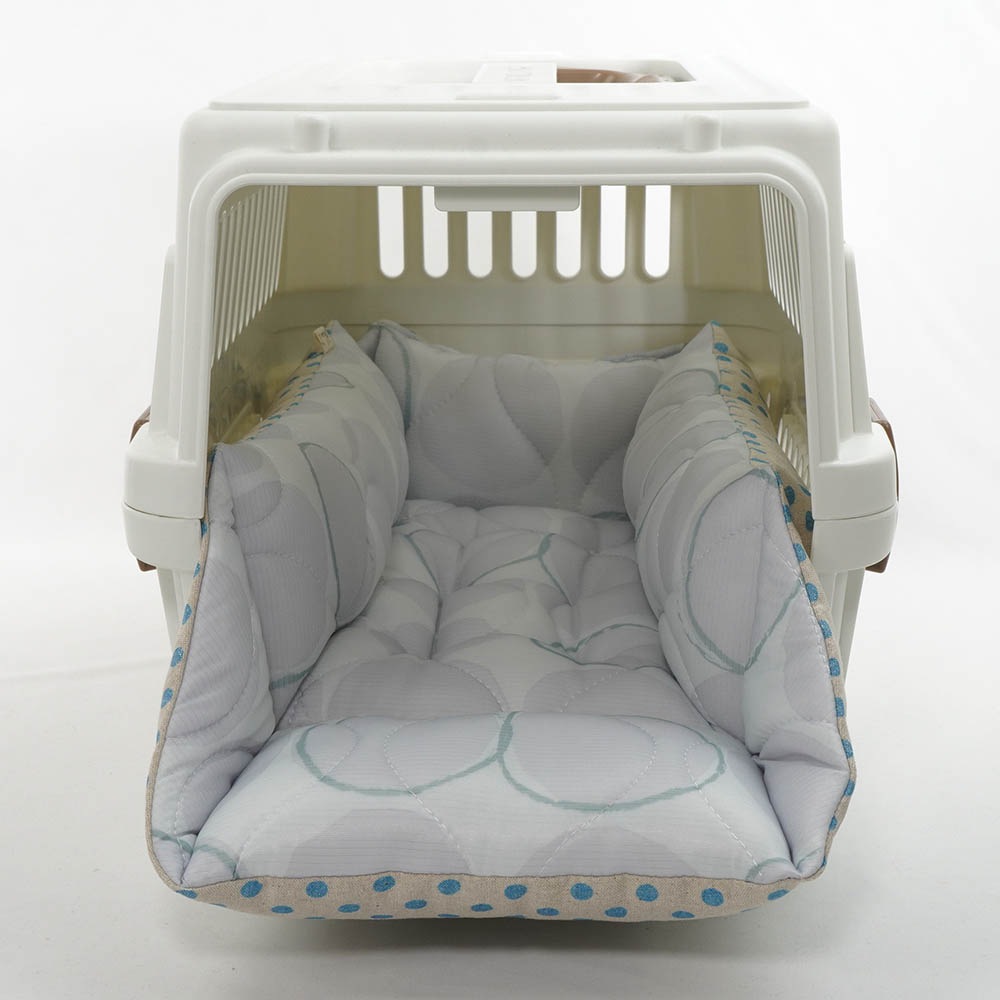 ペットが喜ぶ 夏用キャリークッションベッド 接触冷感 マーベラスクール Abuku グレー Sサイズ