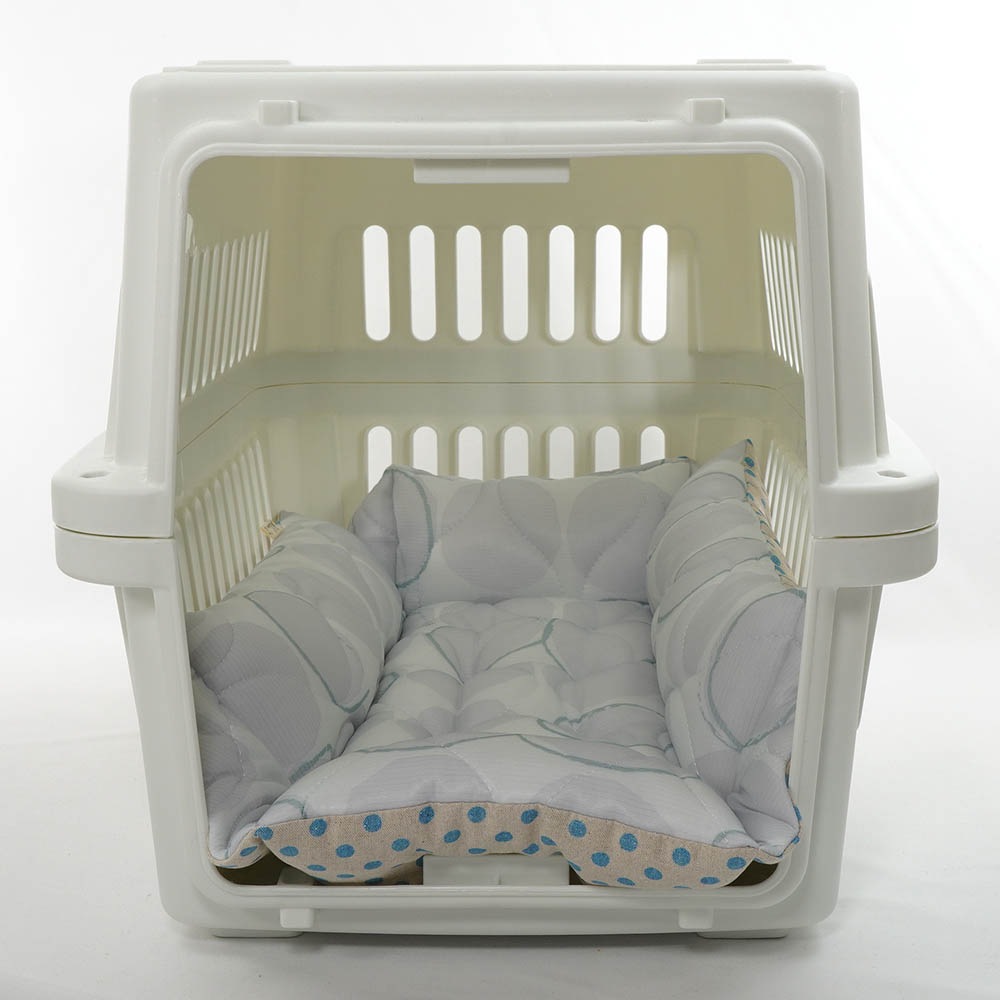 ペットが喜ぶ 夏用キャリークッションベッド 接触冷感 マーベラスクール Abuku グレー Sサイズ