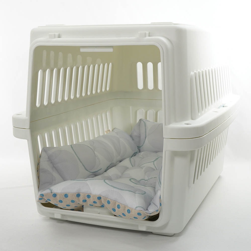 ペットが喜ぶ 夏用キャリークッションベッド 接触冷感 マーベラスクール Abuku グレー Sサイズ