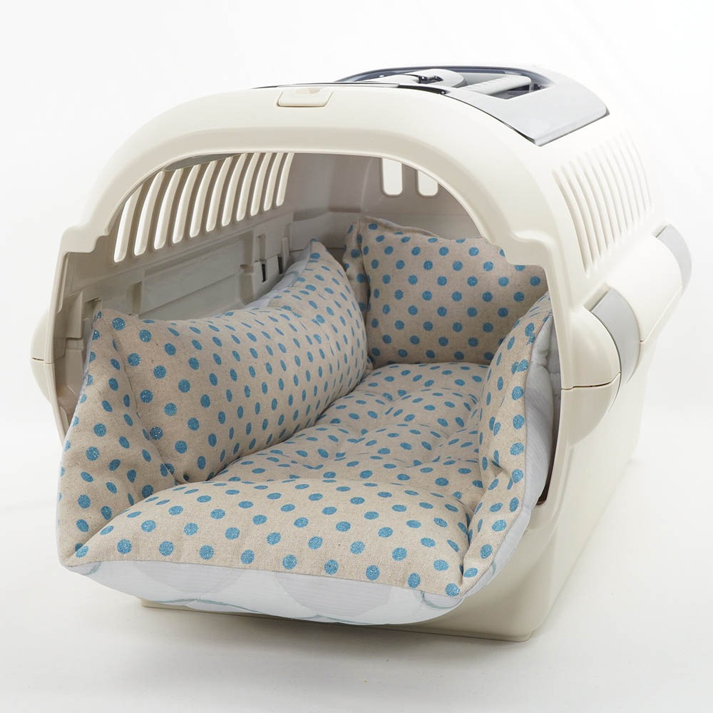 ペットが喜ぶ 夏用キャリークッションベッド 接触冷感 マーベラスクール Abuku グレー Sサイズ