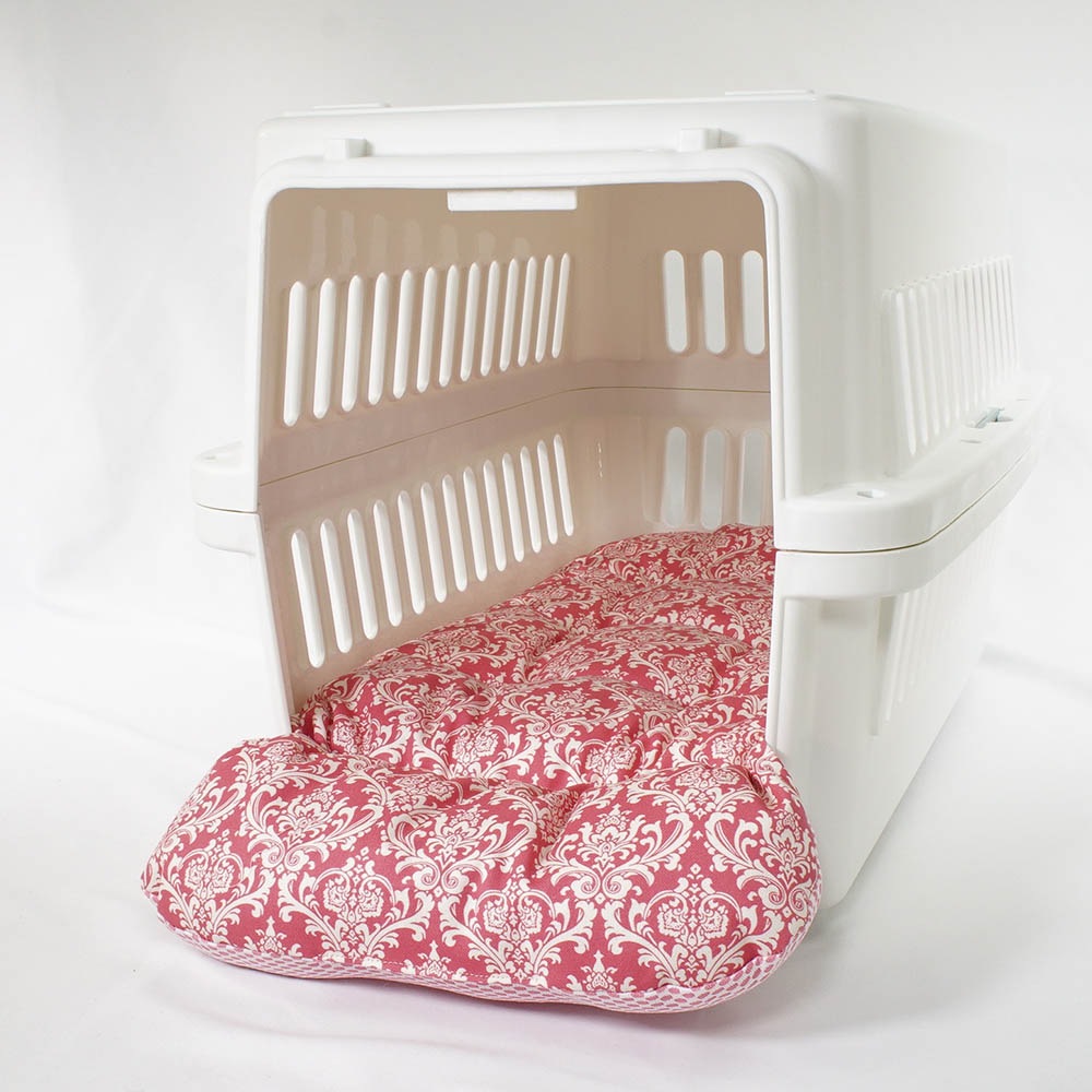 夏用 あごのせ縁無しクッション iCOLD 接触冷感 ダマスク ピンク Mサイズ