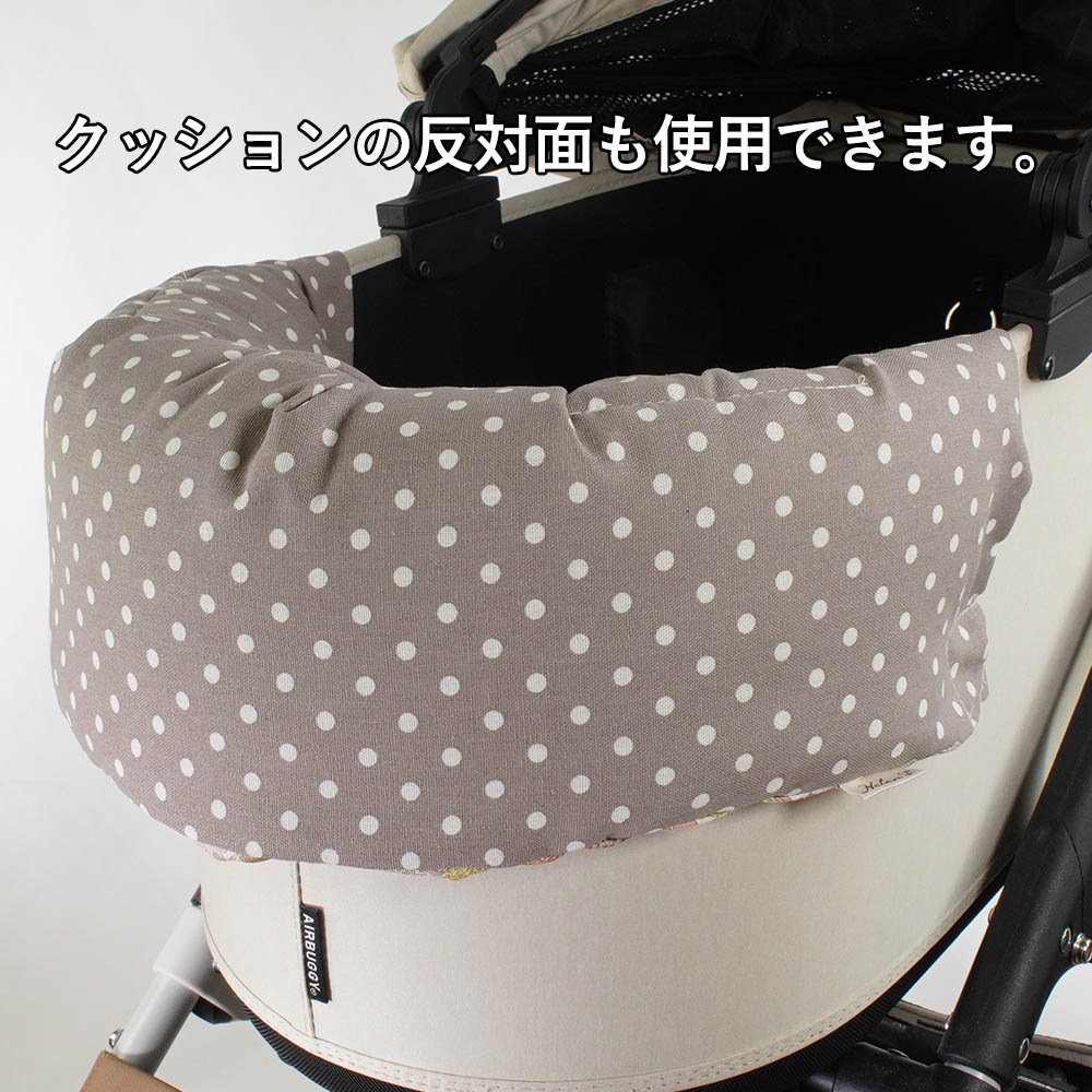 【500円OFF】DOME3ラージ用クッションセット ぷくぷく あごのせクッション＋キャリークッションベッド Mサイズ リバティプリント スモールスザンナ 両面生地ベージュドット