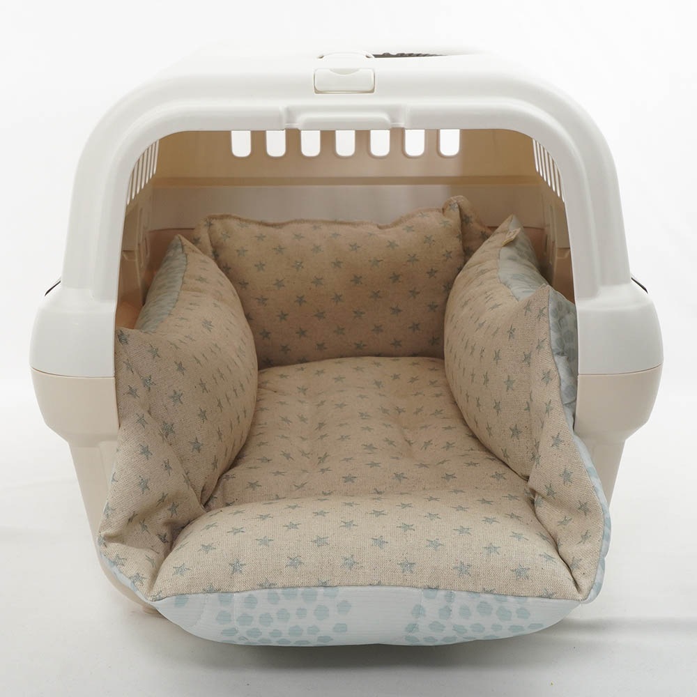 ペットが喜ぶ 夏用キャリークッションベッド 接触冷感 マーベラスクール Ginga ブルー Sサイズ