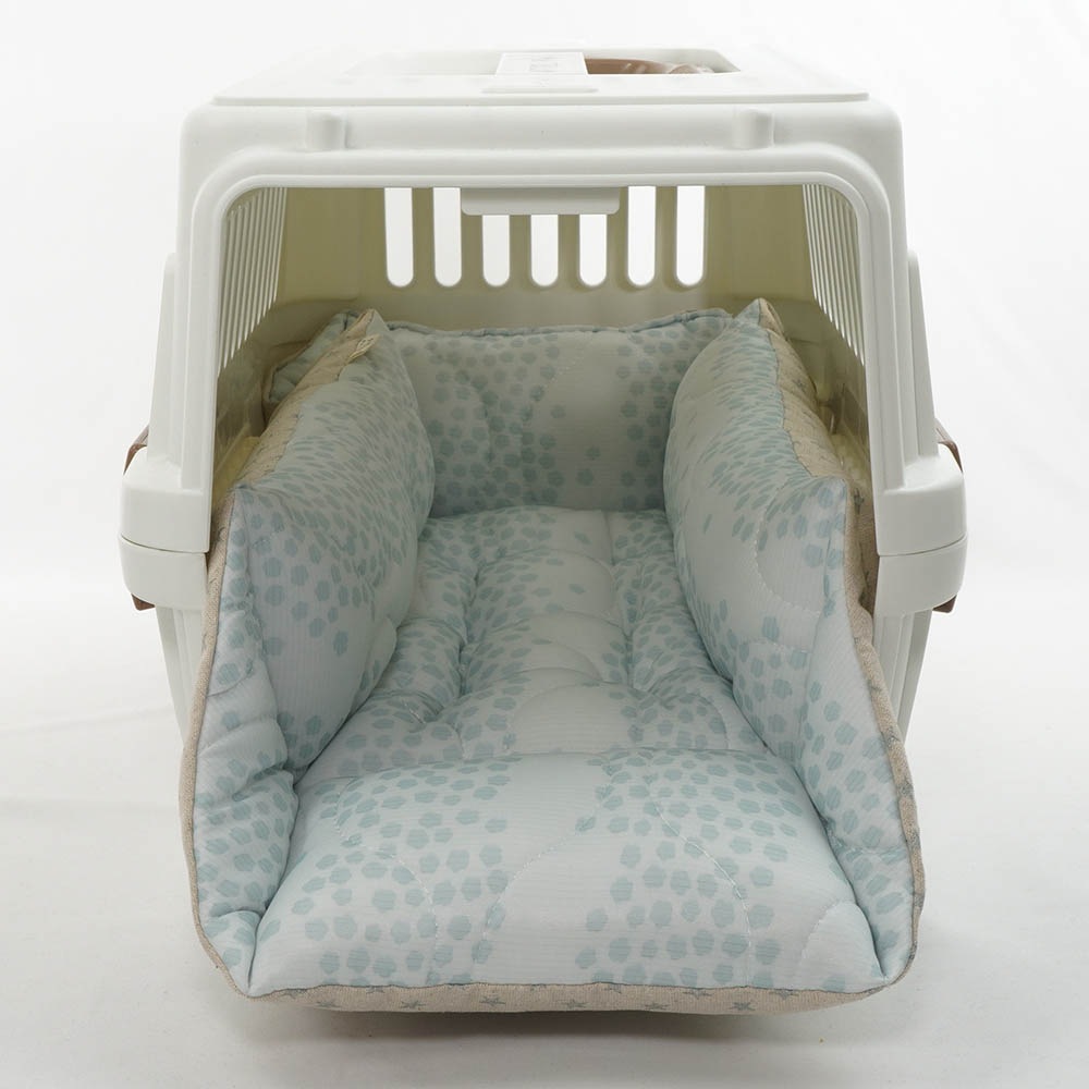 ペットが喜ぶ 夏用キャリークッションベッド 接触冷感 マーベラスクール Ginga ブルー Sサイズ