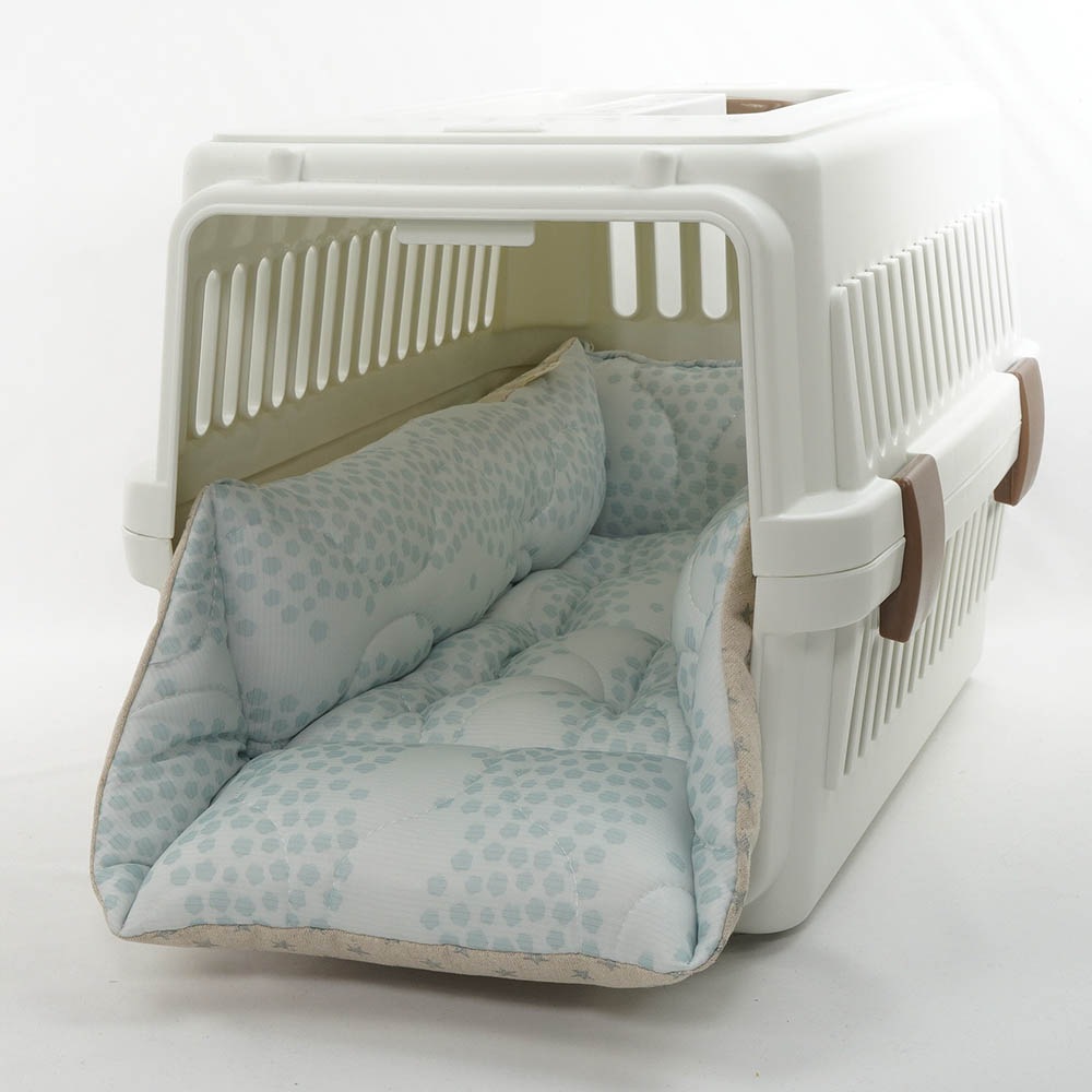 ペットが喜ぶ 夏用キャリークッションベッド 接触冷感 マーベラスクール Ginga ブルー Sサイズ