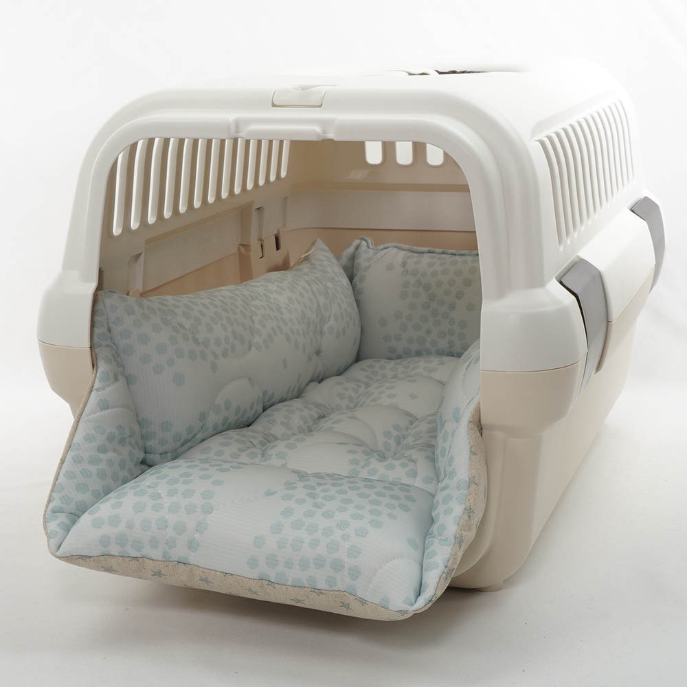 ペットが喜ぶ 夏用キャリークッションベッド 接触冷感 マーベラスクール Ginga ブルー Sサイズ