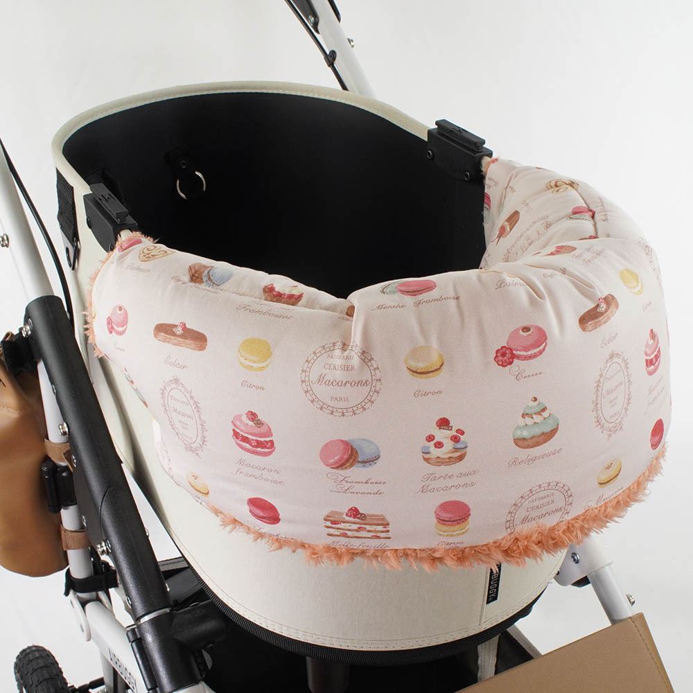 【500円OFF】DOME3レギュラー/ラージ用クッションセット ぷくぷくあごのせクッション＋あごのせ縁無しクッション Mサイズ マカロンピンクファーコーラル
