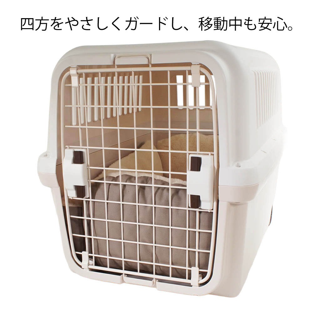 Helen's Via マルチフィット クレートクッション ファー L - 洗えるリバーシブル犬用ベッド 片面ふわもこファーで冬あったか 通年使用可