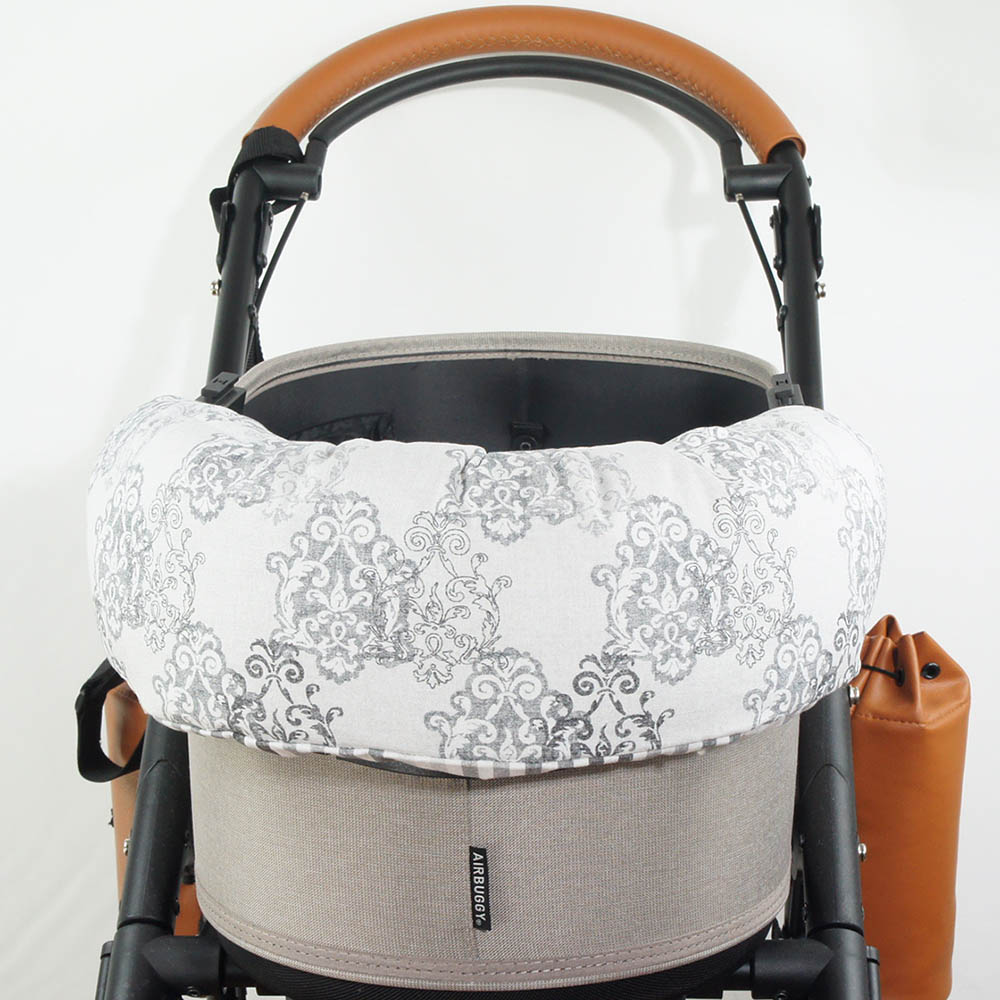 【500円OFF】DOME3レギュラー/ラージ用クッションセット ぷくぷくあごのせクッション＋あごのせ縁無しクッション Mサイズ ヴィンテージダマスク グレー