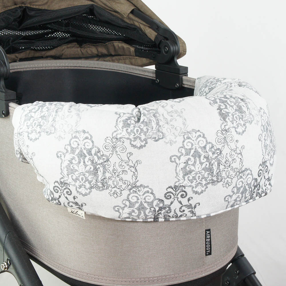 【500円OFF】DOME3レギュラー/ラージ用クッションセット ぷくぷくあごのせクッション＋あごのせ縁無しクッション Mサイズ ヴィンテージダマスク グレー