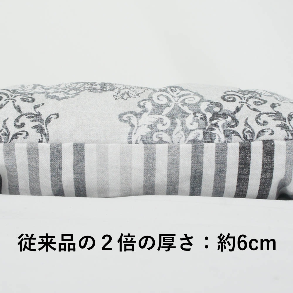 【500円OFF】DOME3レギュラー/ラージ用クッションセット ぷくぷくあごのせクッション＋あごのせ縁無しクッション Mサイズ ヴィンテージダマスク グレー