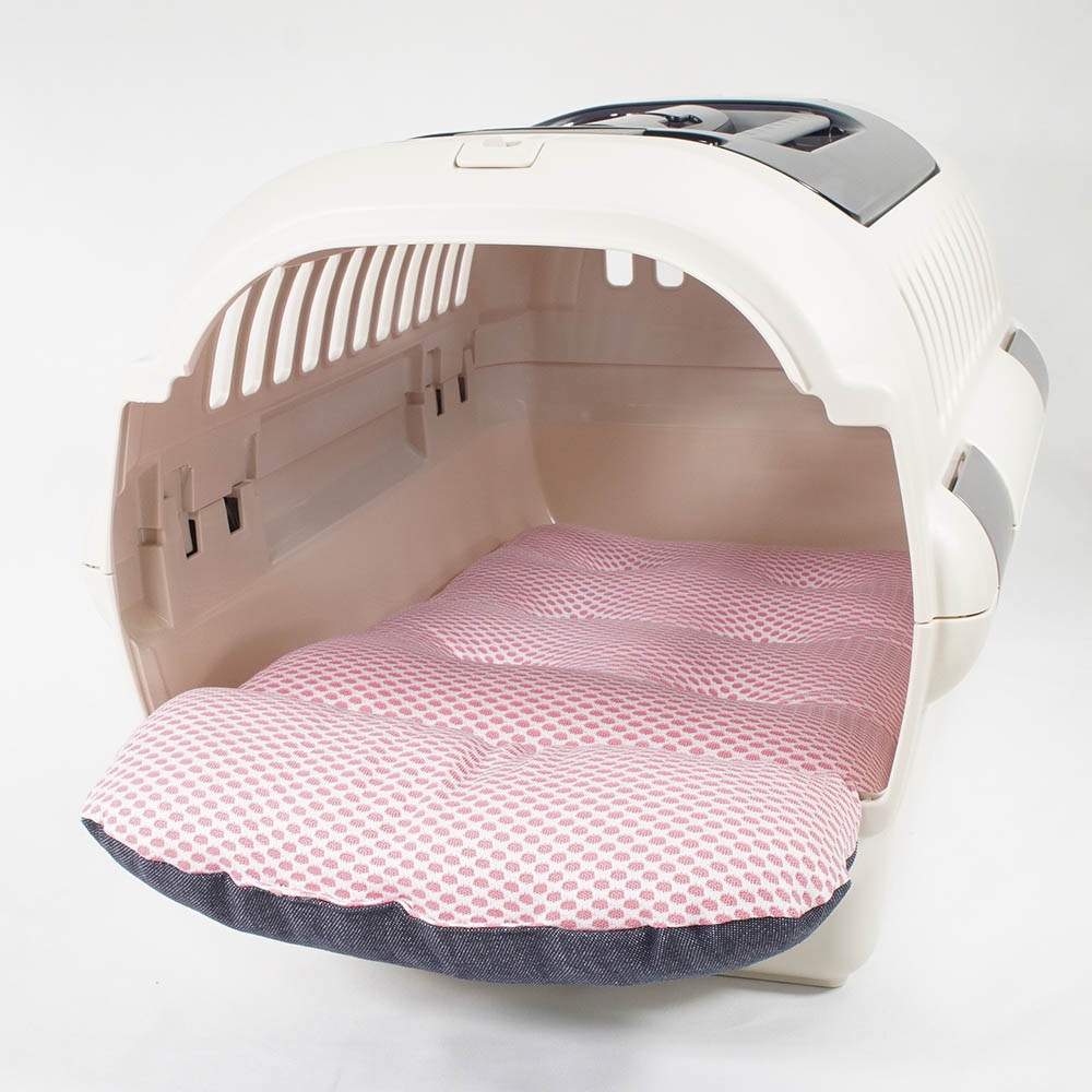 夏用 あごのせ縁無しクッション iCOLD 接触冷感 10オンスデニムネイビー Sサイズ