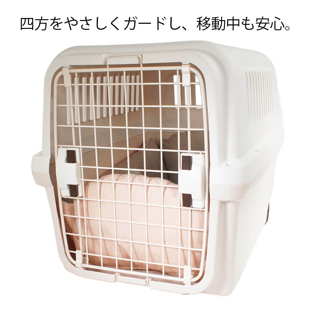 Helen's Via マルチフィット クレートクッション 犬用ベッド Lサイズ - 洗える ペットキャリー・プラスチックベッド・カート対応