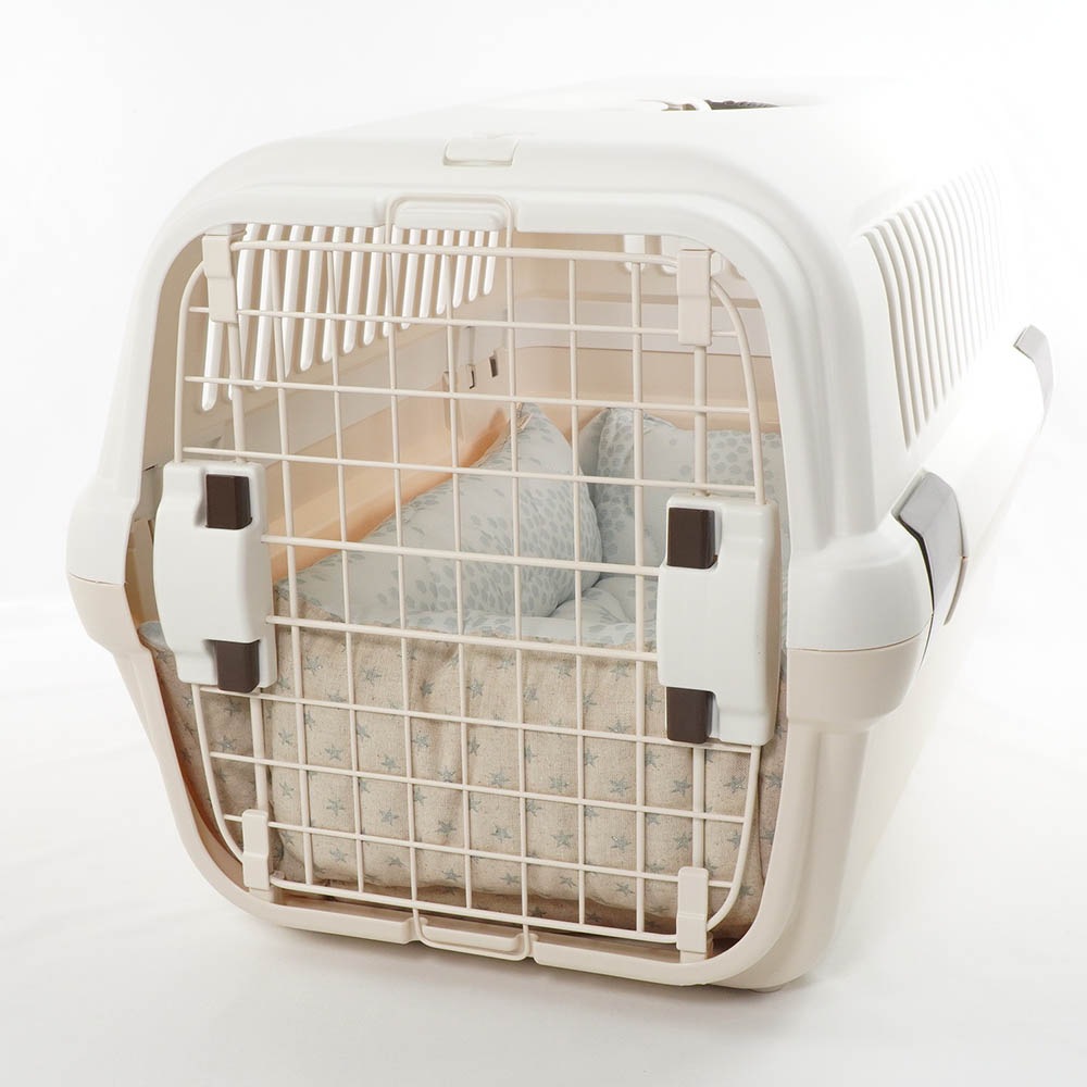 ペットが喜ぶ 夏用キャリークッションベッド 接触冷感 マーベラスクール Ginga ブルー Mサイズ