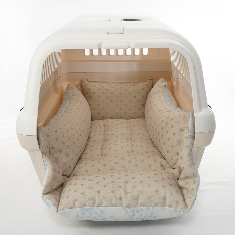 ペットが喜ぶ 夏用キャリークッションベッド 接触冷感 マーベラスクール Ginga ブルー Mサイズ