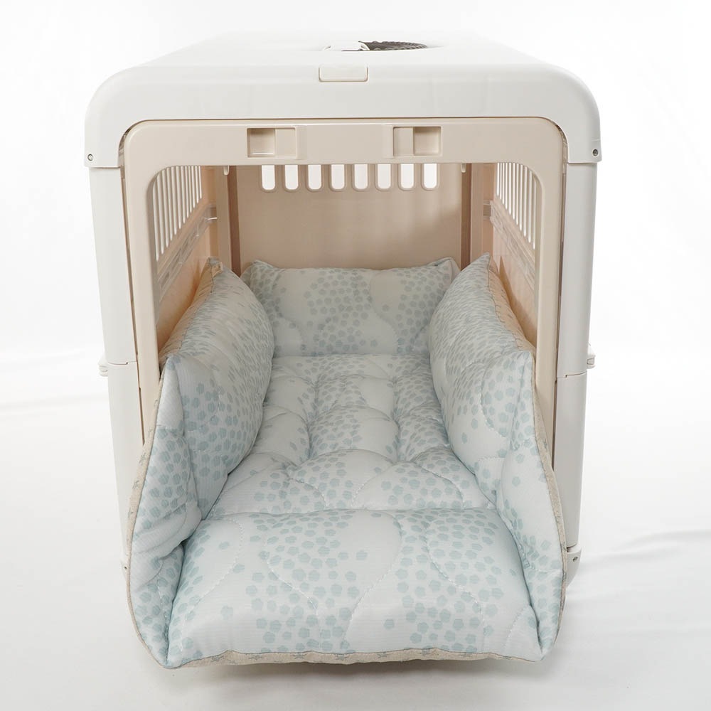 ペットが喜ぶ 夏用キャリークッションベッド 接触冷感 マーベラスクール Ginga ブルー Mサイズ