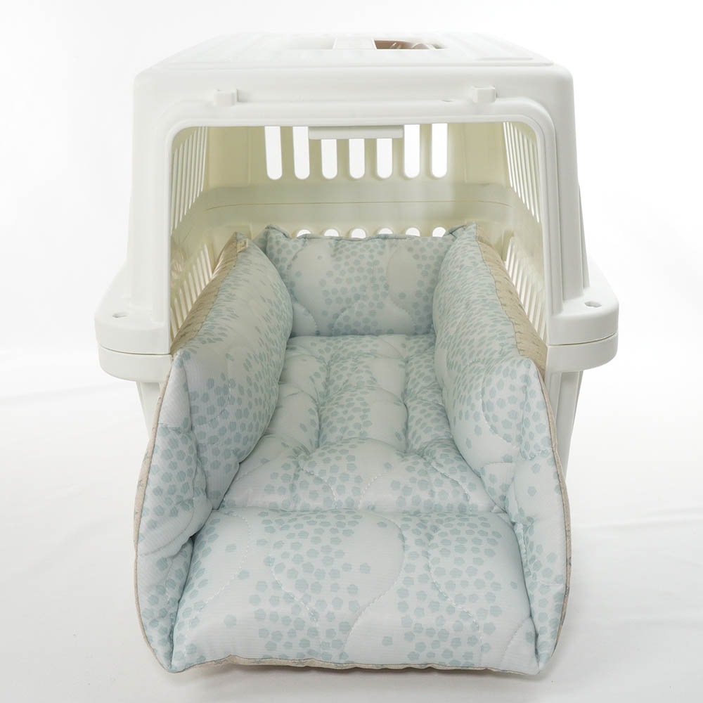 ペットが喜ぶ 夏用キャリークッションベッド 接触冷感 マーベラスクール Ginga ブルー Mサイズ