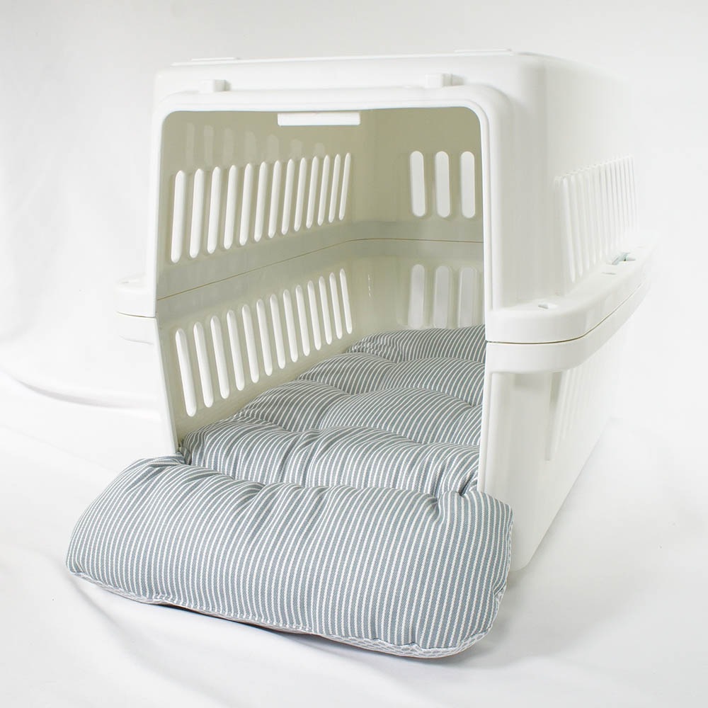 夏用 あごのせ縁無しクッション iCOLD 接触冷感 ヒッコリーデニムサックス Mサイズ