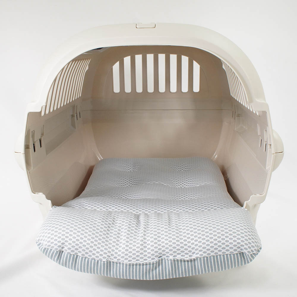 夏用 あごのせ縁無しクッション iCOLD 接触冷感 ヒッコリーデニムサックス Mサイズ