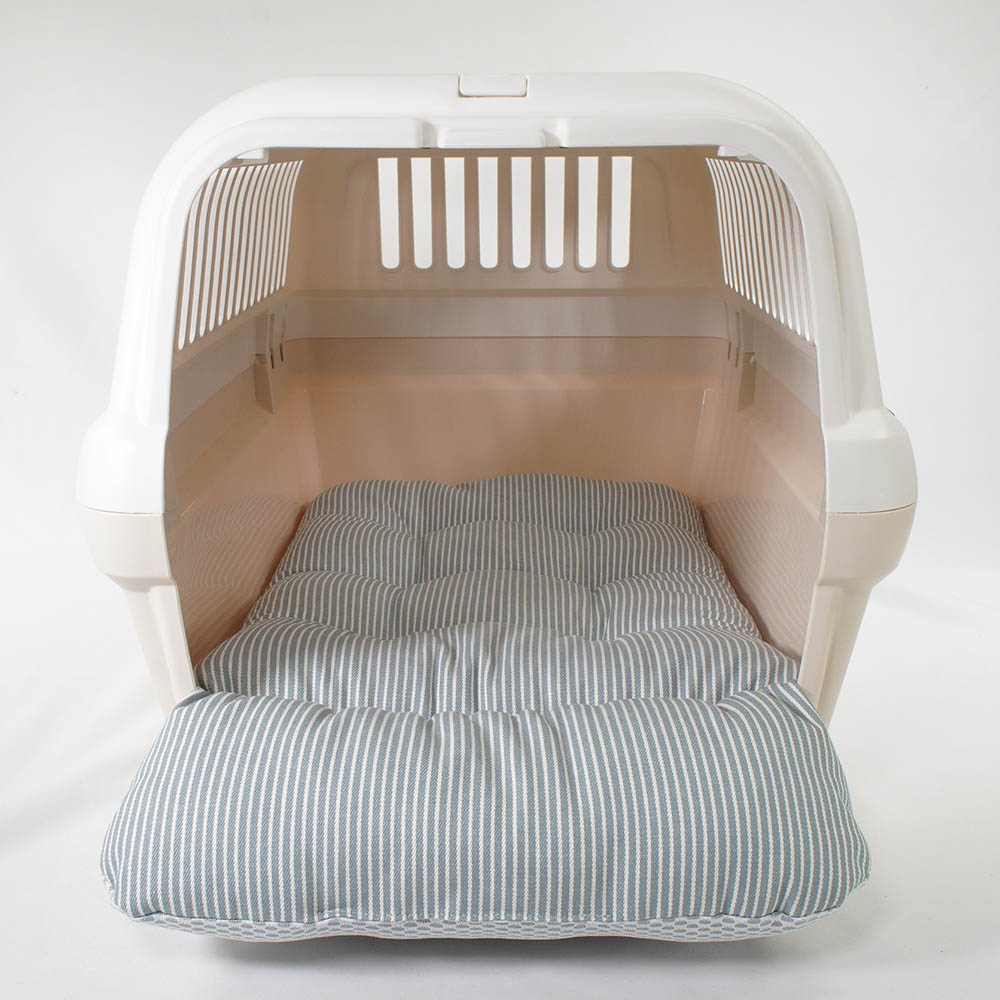 夏用 あごのせ縁無しクッション iCOLD 接触冷感 ヒッコリーデニムサックス Mサイズ