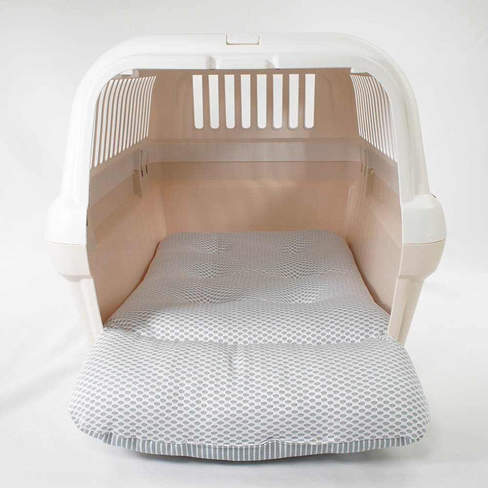 夏用 あごのせ縁無しクッション iCOLD 接触冷感 ヒッコリーデニムサックス Mサイズ