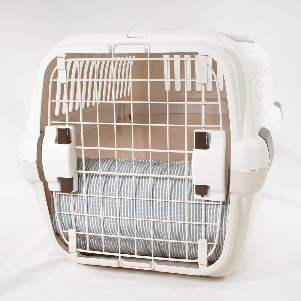 夏用 あごのせ縁無しクッション iCOLD 接触冷感 ヒッコリーデニムサックス Mサイズ