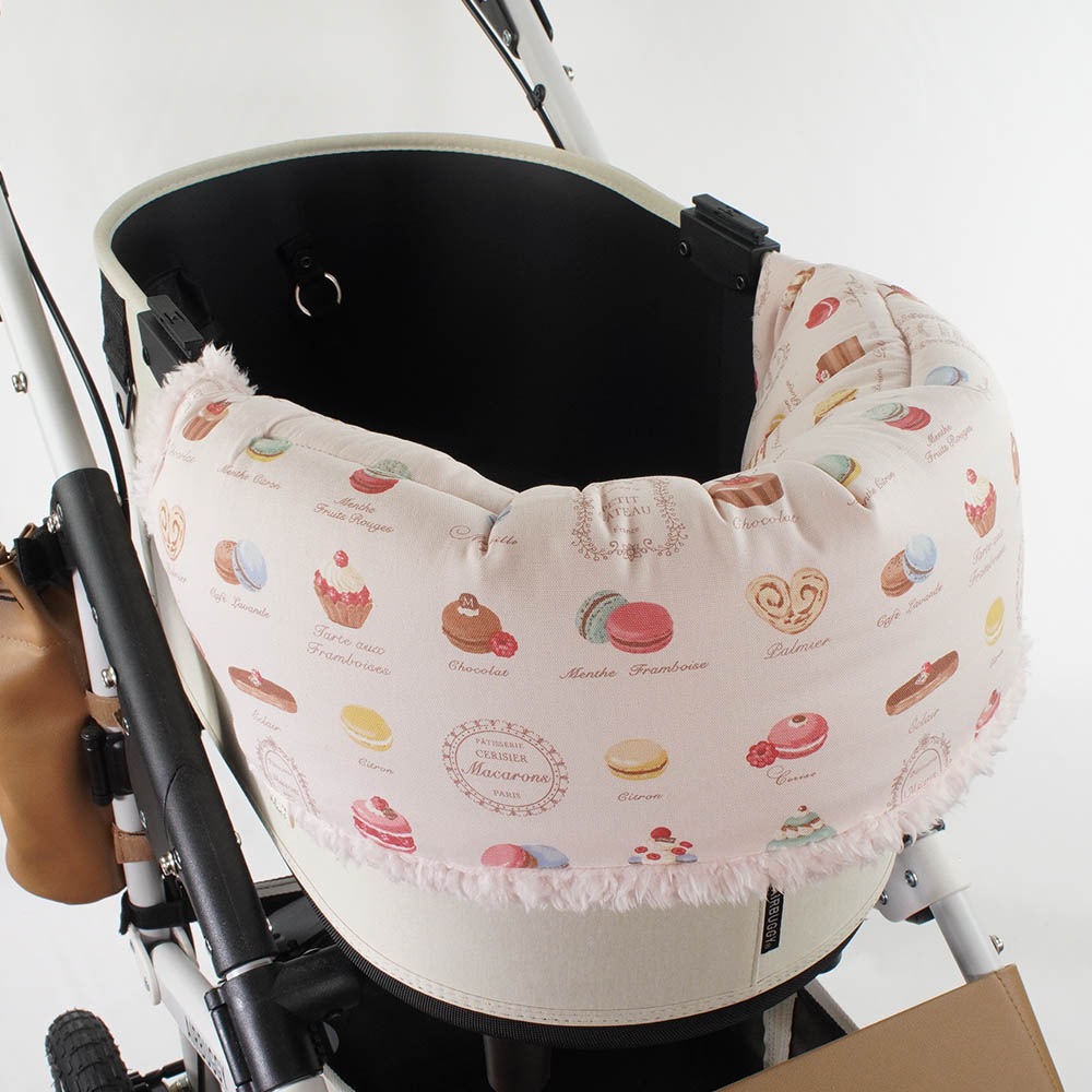 【500円OFF】DOME3レギュラー用クッションセット ぷくぷく あごのせクッション＋キャリークッションベッド Sサイズ マカロンシャービーピンクファー
